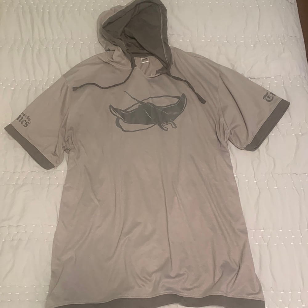 Tampa Bay Rays baseball team hoodie t-shirt grey X-Large Adult
